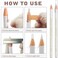 KAIQIKAIXI Tattoo Makeup And Microblading Supplies Kit-Permanent Eye Brow Liners For Marking In 5 Colors Waterproof Eyebrow Pencils Peel (white.