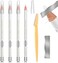 KAIQIKAIXI Tattoo Makeup And Microblading Supplies Kit-Permanent Eye Brow Liners For Marking In 5 Colors Waterproof Eyebrow Pencils Peel (white.