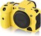 جراب STSEETOP Canon R5، غطاء حماية احترافي من مطاط السيليكون للكاميرا قابل للفصل لكاميرا Canon R5 (أصفر).