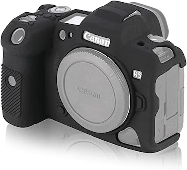 جراب STSEETOP Canon R5، غطاء حماية احترافي قابل للفصل مصنوع من مطاط السيليكون، متوافق مع Canon R5 (أسود).