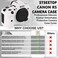 جراب STSEETOP Canon R5، غطاء حماية احترافي قابل للفصل مصنوع من مطاط السيليكون، متوافق مع Canon R5 (أبيض).