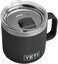 كوب YETI Rambler سعة 14 أونصة، معزول بتفريغ الهواء، مصنوع من الفولاذ المقاوم للصدأ مع غطاء MagSlider، أسود اللون.