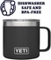 كوب YETI Rambler سعة 14 أونصة، معزول بتفريغ الهواء، مصنوع من الفولاذ المقاوم للصدأ مع غطاء MagSlider، أسود اللون.