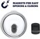 كوب YETI Rambler سعة 14 أونصة، معزول بتفريغ الهواء، مصنوع من الفولاذ المقاوم للصدأ مع غطاء MagSlider، أسود اللون.