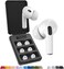AutoLine Pro Foam Masters Memory Foam Ear Tips for AirPods 1st2nd Gen3 PairsNewest Version 4. 0 -ComfortableSecureBetter Noise CancellationReplacement Buds (Medium, White.
