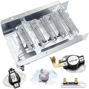 Blutoget 279838 Dryer Heating Element Kit-Compatible for Whirlpool Dryer- 39773933392519 Thermal Fuse 3977767 Thermostat 3387134 cycling thermostat-Replace 4531017 4617547 MEDX655dW1 WED4815EW1.