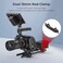 لوحة بطارية SmallRig V Mount مع حامل V-Lock مع مشبك قضيب مزدوج 15 مم، 1/4 بوصة - 20 3/8 بوصة - 16 فتحات ملولبة لإمداد طاقة الكاميرا.