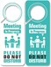 psler 3 Pack Meeting in Progress Door Sign, Do Not Disturb Door Hanger Sign Funny Meeting in Progress Door Sign Two Sided Used for Many Places Like Law Firms, Offices, Clinics Christmas Gifts.