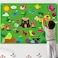 WATINC Insect Teaching Felt Board Story Set 3. 5 Ft 45Pcs Preschool Bug Animals Caterpillar Bee Butterfly Dragonfly Storytelling Flannel Early Learning Play Kit Wall Hanging Gift for Toddlers (Green.