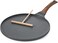 SENSARTE Nonstick Crepe Pan, Swiss Granite Coating Dosa Pan Pancake Flat Skillet Tawa Griddle 10-Inch With Stay-Cool Handle, Induction Compatible, PFOA Free (Gray.