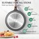SENSARTE Nonstick Crepe Pan, Swiss Granite Coating Dosa Pan Pancake Flat Skillet Tawa Griddle 10-Inch With Stay-Cool Handle, Induction Compatible, PFOA Free (Gray.
