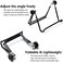 VOVIGGOL Adjustable Tablet Stand Holder, Non-Slip Foldable Holder Cradle Fit for 9-12. 9" Tablets, iPad, Samsung and Kindle Fire, Display Stand Picture Frame Stand for Photos (Large Black.