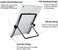 VOVIGGOL Adjustable Tablet Stand Holder, Non-Slip Foldable Holder Cradle Fit for 9-12. 9" Tablets, iPad, Samsung and Kindle Fire, Display Stand Picture Frame Stand for Photos (Large Black.