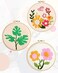 Pllieay 3 Set Punch Needle Embroidery Starter Kits Include Instruction, Punch Needle Fabric with Pattern, Yarns, Embroidery Hoops for Rug-PunchPinch Needle.