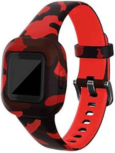 RuenTech Compatible with Garmin Vivofit jr 3 Bands, Replacement Silicone Wristband Camouflage Watch Straps for Kid's Vivofit jr. 3 Fitness Tracker.