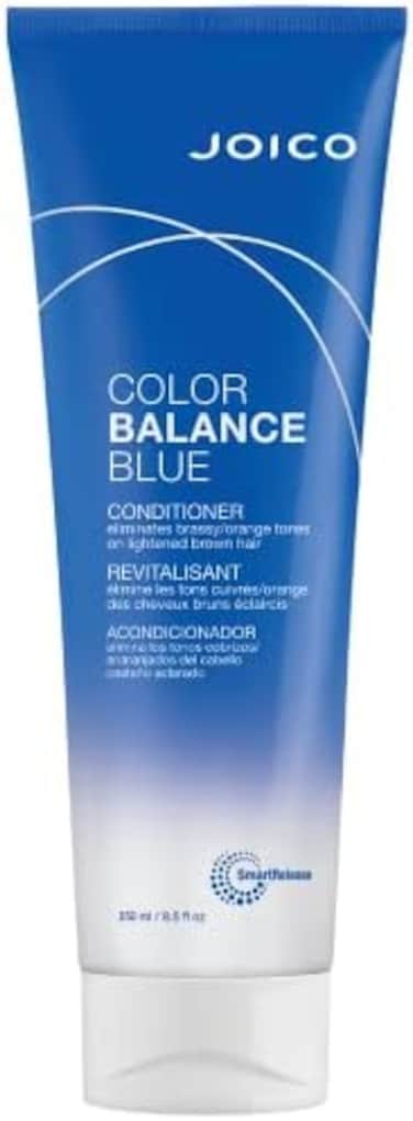 Joico Color Balance Blue ConditionerFor Lightened Brown HairEliminate Brassy Orange TonesBoost Color VibrancyShineUV ProtectionWith Rosehip OilGreen Tea Extract8. 5 Fl Oz.