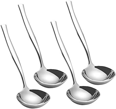 Xowine Small Stainless Steel Gravy Ladles, Set of 4.
