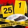 Tapix Evidence Markers Crime Scene Kit - Includes 25 Evidence Markers Tents, 25 Crime Object Cards, 100ft Crime Scene Do Not Cross Barricade Tape.