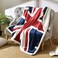 Abreeze Soft Union Jack Throw Blanket Sherpa Fleece Throws Super Comfy Blanket Comfort Caring Gift Blanket 51"x63".