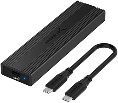 SABRENT USB 3. 2 10Gbps Type C Tool Free Enclosure for M. 2 PCIe NVMe and SATA SSDs (EC-SNVE.