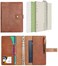 WONDERPOOL Leather Diary Refillable Notebook Spiral Journal Binder Portfolio - A5 Dot Grid PaperInner Pockets for Travel Work and Personal Organizer (Coffee, A5.