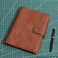 WONDERPOOL Leather Diary Refillable Notebook Spiral Journal Binder Portfolio - A5 Dot Grid PaperInner Pockets for Travel Work and Personal Organizer (Coffee, A5.