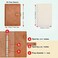 Wonderpool Binder Leather Travel Journal Set with Dot Grid Paper- Spiral Diary Refillable Notebook with Real Leather Inner Pockets for Man Woman (Brown, A5.