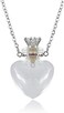 IVYRISE 1PC Clear Heart Vial Perfume Bottle Necklaces Stainless Steel Chain Make a Wish blood vial necklace Women Jewelry.