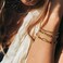 CONRAN KREMIX NA Gold Chain Bracelet Sets for Women GirlsBracelets Adjustable Layered Metal Link Bracelet Set Handmade Fashion Jewelry. Style-6.