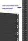 Jingchengmei 10U Steel Rack Rails Pair with Hardware- 2 Pieces (10U, Black.