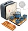 No/Brand Ceramic Kungfu Tea Set,Chinese Tea Set,Contains Tea Tray and Bag,Tea Sets for Women/Man/Adults,Suitable for Parties and Travel,with Tea Strainer-Stainless.