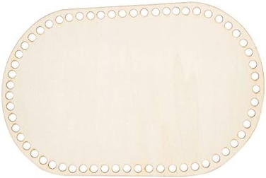PH PandaHall Wooden Basket Bottom, 11. 8 x 7. 6 Inch Oval Wooden Base Shaper Blank Crochet Base for Thick Yarn DIY Knitting Basket Weaving Supplies Home Decor Purse Making, 8mm Hole.