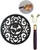DoroSun 5. 3 Inches Black Round Cast Iron Trivet Metal Teapot Base with Legs and Lid Holder for Japanese Kettle Tetsubin Kung Fu Hot Tea Pot.