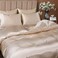 P Pothuiny 5 Pieces Satin Duvet Cover Full/Queen Size Set, Luxury Silky Like Taupe Duvet Cover Bedding Set with Zipper Closure, 1 Duvet Cover4 Pillow Cases (No Comforter.