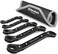 DURATECH 5 Pc Double Offset Box End Reversible Ratcheting Wrench Set, SAE, Heavy-duty, Matte Chrome Plated, Ratchet Spanner Crooked for Narrow Spaces (1/4 - 7/8 inch.