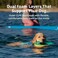 سترة عائمة للكلاب من RUFFWEAR، سترة عائمة للكلاب للسباحة وركوب القوارب والرياضات المائية، لون برتقالي مموج، مقاس XL.