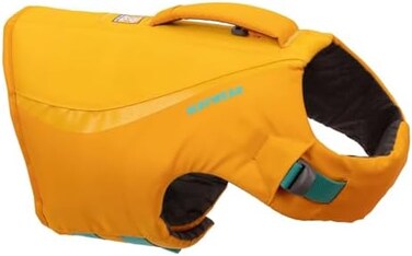 سترة عائمة للكلاب من RUFFWEAR، سترة عائمة للكلاب للسباحة وركوب القوارب والرياضات المائية، لون برتقالي مموج، مقاس XL.