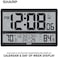 SHARP Atomic Clock - Never Needs Setting. &ndash;Easy to Read Numbers - Indoor/Outdoor Temperature, Wireless Outdoor Sensor - Battery Powered - Easy Set-Up. (4" Numbers.