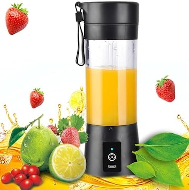 Rongshengfa Portable Blender Bottles, Personal Mini Blender for shakes and smoothies, Cordless, 13oz. USB-C Rechargeable, BPA Free, Leakproof Lid (Black&hellip; B08LMX7N79.