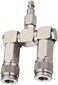 C CLINK 2-Way Air Hose Splitter Fittings,High Pressure Resistance Air Hose Connector, 360 Degree Swivel Design,Air Compressor Accessories Fittings.