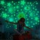 MLM Glow in The Dark Stars and Planets Solar System Wall Decals, 110PCS Glowing Ceiling Spaceship Stars Wall Stickers, Best Gift for Kids Bedding Room Nursery Home Decoration Party Birthday(Small Size