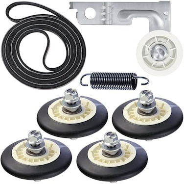 Lunarlipes Upgraded Dryer Rollers Kit Compatible with LG Kenmore Dryers Parts Includes Drum Roller 4581EL2002C Dryer Belt 4400EL2001A and Idler Pulley 4561EL3002A, Figures 5 and 6 are Fit Models.