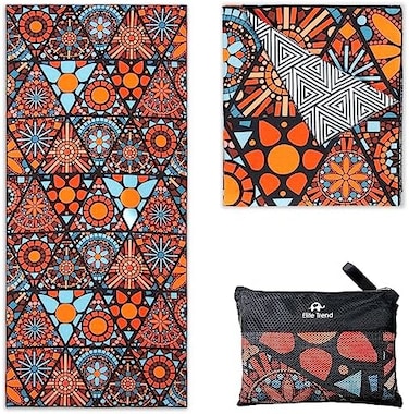 Elite Trend XL Beach Towel for Travel &ndash; Waffle (350GSMExtra Large 78x35 Inch w/Bag &ndash; Lightweight Microfiber, Compact, Soft, Quick Dry, Sand Free &ndash; for Swimming, Pool, Camping, Yoga, Workout &ndash; Ojoy.