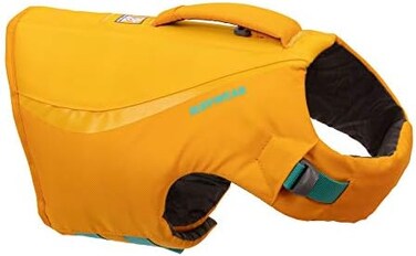 سترة عائمة للكلاب من RUFFWEAR، سترة عائمة للكلاب للسباحة وركوب القوارب والرياضات المائية، لون برتقالي مموج، مقاس متوسط.