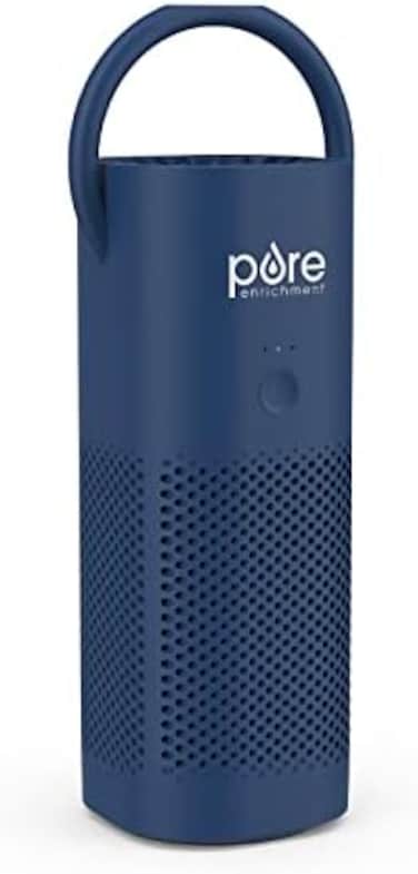 Pure Enrichment PureZone Mini Portable Air Purifier - Cordless True HEPA Filter Cleans AirEliminates 99. 97% of Dust, Odors,Allergens Close to You - Cars, School,Office (Blue.