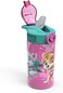 Zak Designs Kids Durable Plastic Spout Cover and Built-in Carrying Loop, Leak-Proof Water Design for Travel, (16oz, 2pc Set, Paw Patrol Skye Bottle 2pk.