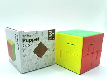 AI-YUN 3x3 Puppet Speed Cube, 3x3 Bandage Magic Cube, Brain Teaser Puzzle Toys, Limited Rotation, Creative New Cube (Version 1.