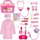 Liberry Durable Doctor Kit for Kids, 23-Piece Pretend Play Educational Medical Toy Set with Stethoscope, Dentist Role Play Costume, Doctor Set Toys for Toddler Girls 3-8 Years Old.