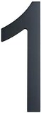 BetLight 6 Inch House Numbers- Modern Floating Stainless Steel Home Address Number Elegant Black Finish,Number 1.
