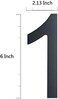 BetLight 6 Inch House Numbers- Modern Floating Stainless Steel Home Address Number Elegant Black Finish,Number 1.